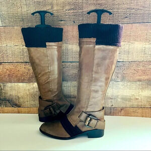NWT Apepazza Zebu Leather Knit Boots